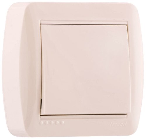 Выключатель накладной Lezard Demet 1-кл. кремовый картинка